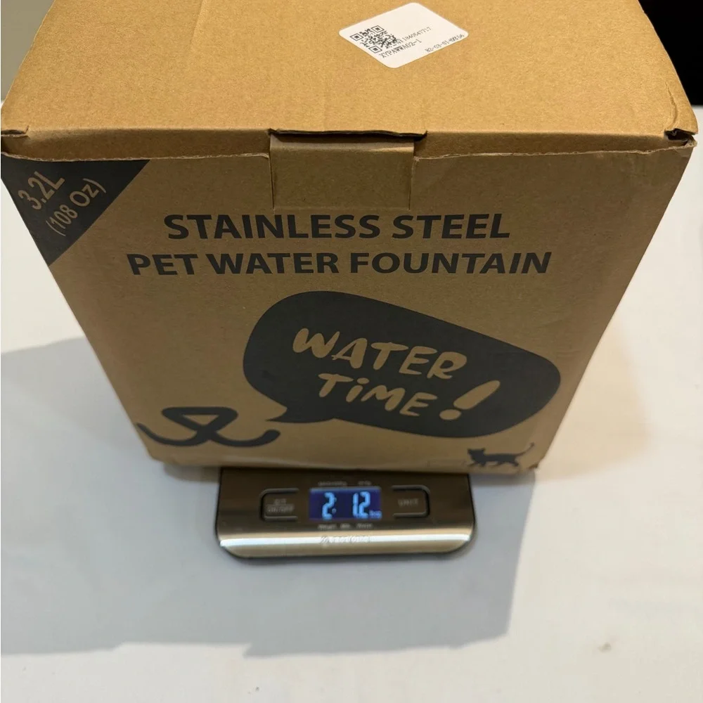 NIB Stainless Steel 3.2L Pet H2O Fountain Triple Defense PROTechnology